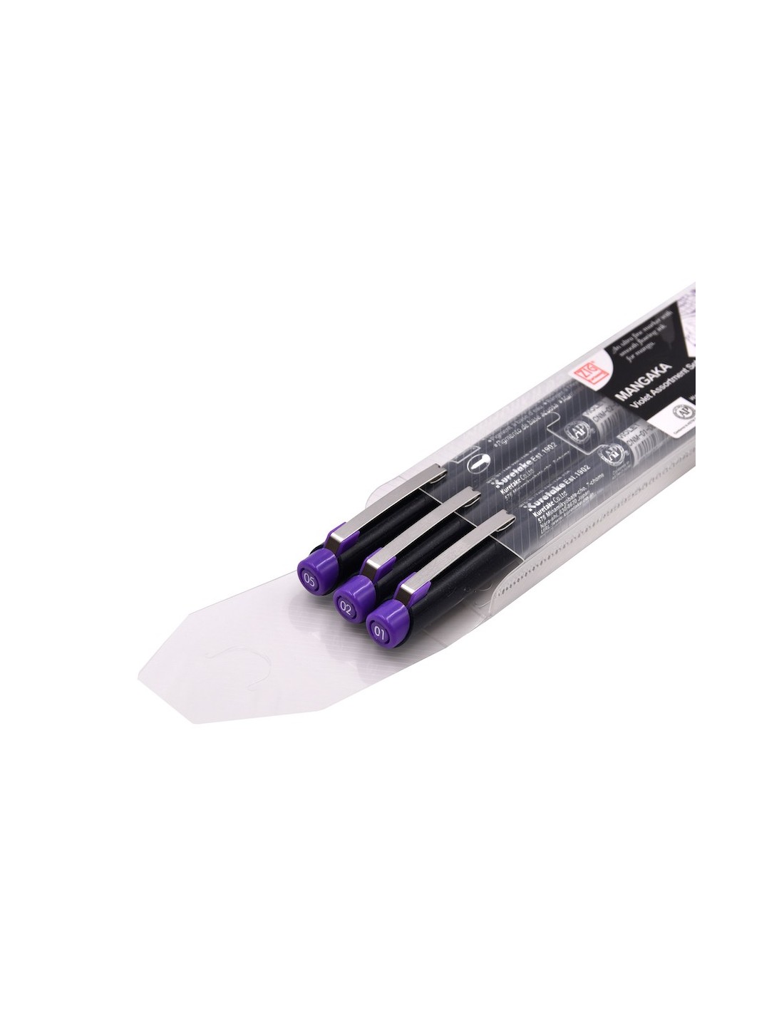 Penna Manga Giapponese Kuretake Viola - confezione di 3 penne con